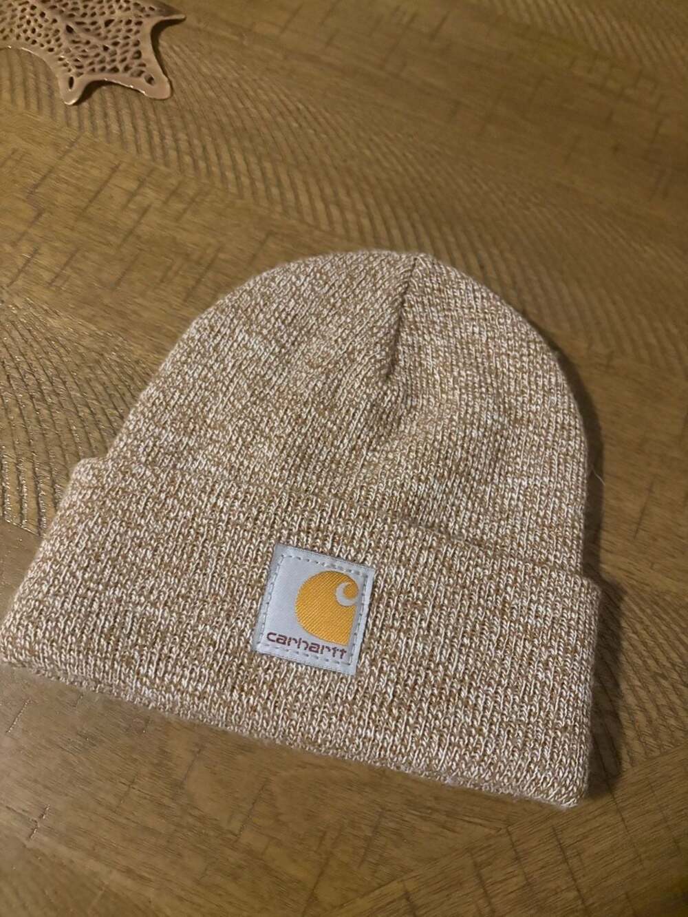 Carhartt Infant Toddler Beanie Hat AH8998 Brown White Heather Knit